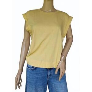 Banana Republic Yellow Dolman Sleeve Tee - Size S
